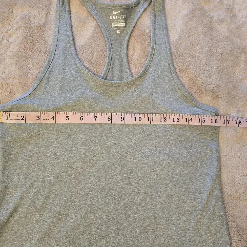 Nike Shirt Women's Gray Tank Top Athletic Racerback Driftit Run Gym Size M